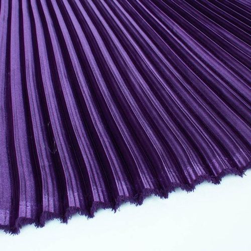 Glossy Pleated Fabric Big Stripes Satin Fabric Pleated Dress Clothing Making Sold By Meter - 150cm Wide