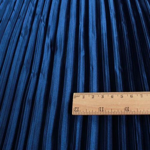 Glossy Pleated Fabric Big Stripes Satin Fabric Pleated Dress Clothing Making Sold By Meter - 150cm Wide