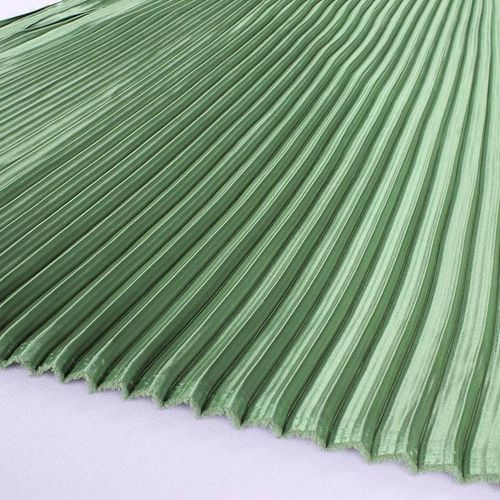 Glossy Pleated Fabric Big Stripes Satin Fabric Pleated Dress Clothing Making Sold By Meter - 150cm Wide