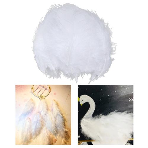 100pcs Feathers DIY Balloon Art Craft Dreamcatcher Wedding Party White