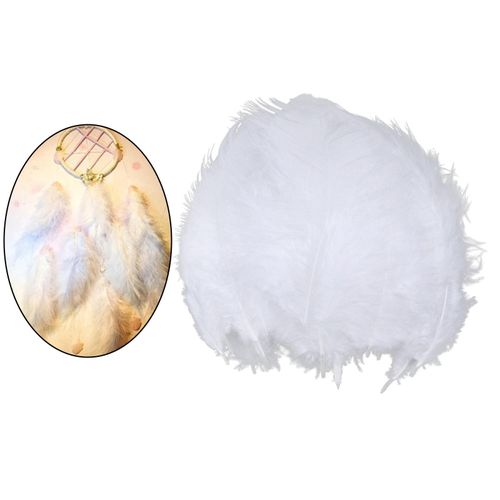 100pcs Feathers DIY Balloon Art Craft Dreamcatcher Wedding Party White