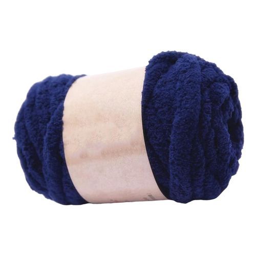 Thick Chunky Yarn Jumbo Tubular  Crochet Dark Blue