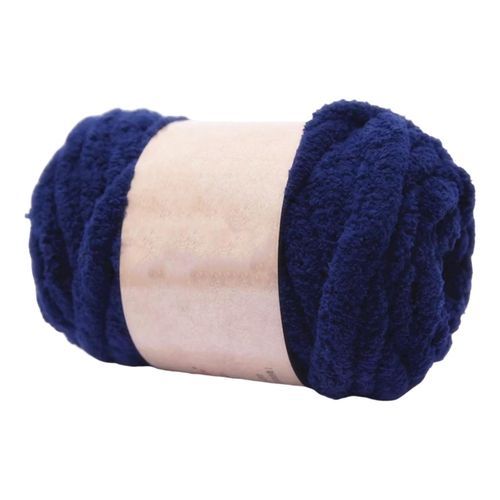 Thick Chunky Yarn Jumbo Tubular  Crochet Dark Blue