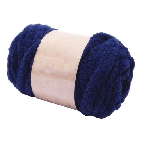 Thick Chunky Yarn Jumbo Tubular  Crochet Dark Blue
