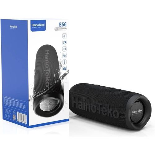 Haino Teko S56 Splashproof Portable Bluetooth Speaker - Black