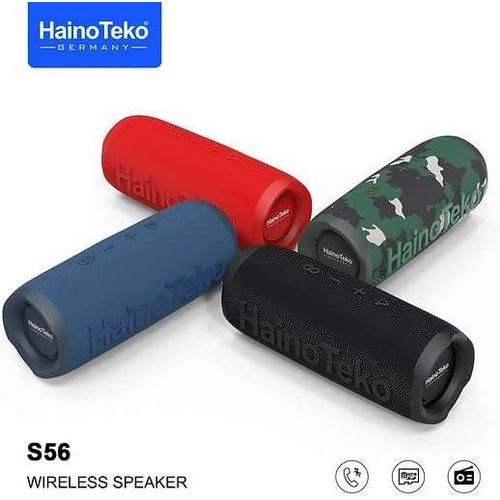 Haino Teko S56 Splashproof Portable Bluetooth Speaker - Black