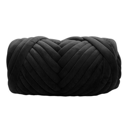 Cotton Polyester Chunky Yarn Tube Giant Yarn Arm Black