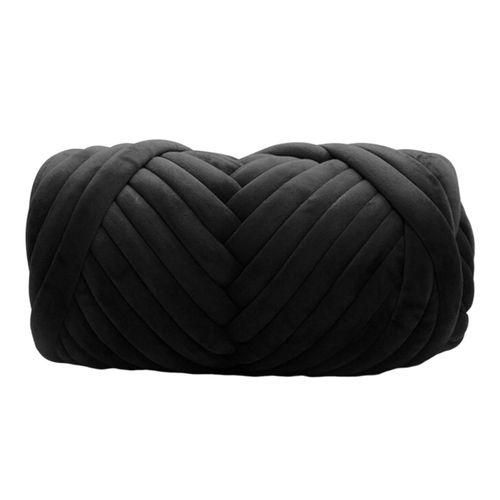 Cotton Polyester Chunky Yarn Tube Giant Yarn Arm Black