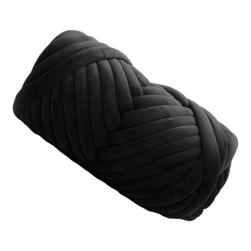 Cotton Polyester Chunky Yarn Tube Giant Yarn Arm Black