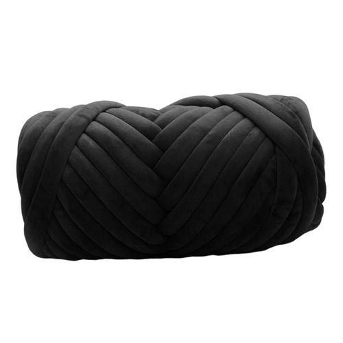 Cotton Polyester Chunky Yarn Tube Giant Yarn Arm Black