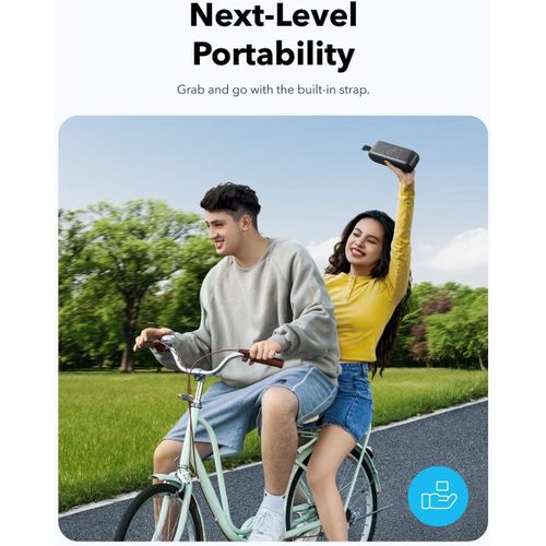 Anker soundcore Motion 100 Bluetooth Speaker, Portable Speaker with Wireless Hi-Res, 2 Full Range Drivers for Stereo Sound, Customizable EQ, Punchy Bass, IPX7, Ultra-Portable Design for Outdoor Use