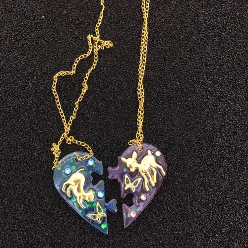 6 Split Heart Designs Silicone Casting Love Epoxy Resin