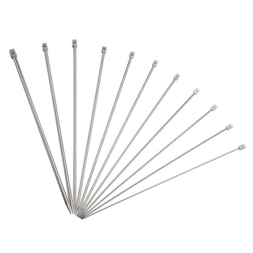 22Pcs 11Sizes 25cm Knitting Needles Straight Single Pointed Knitting