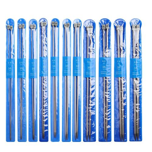 22Pcs 11Sizes 25cm Knitting Needles Straight Single Pointed Knitting