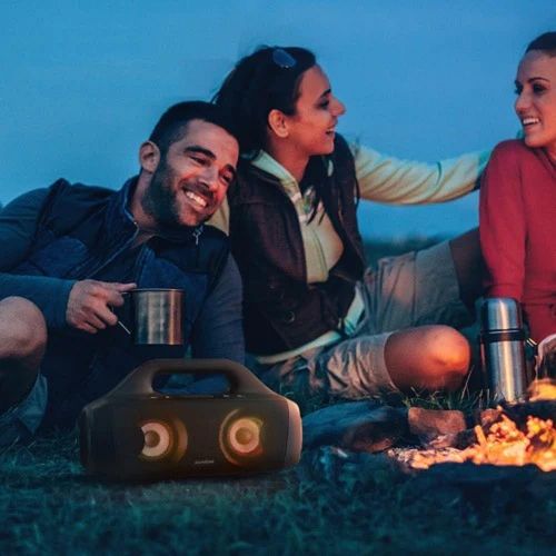Anker Soundcore Select Pro, 30W Outdoor Bluetooth Speaker with BassUp Technology, IPX7 Waterproof, 16H Playtime, App, LED Lights, Built-in Handle, Portable Bluetooth Speaker for Outdoors, Camping - Black