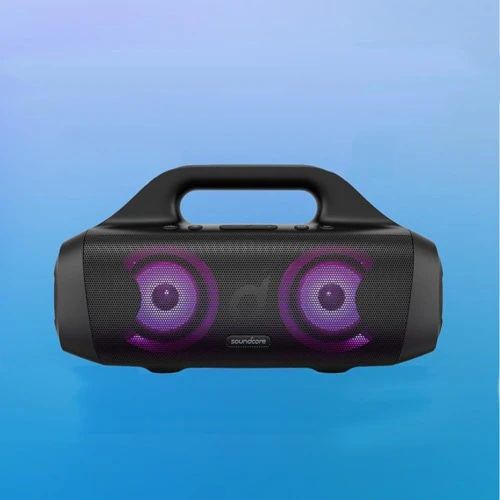 Anker Soundcore Select Pro, 30W Outdoor Bluetooth Speaker with BassUp Technology, IPX7 Waterproof, 16H Playtime, App, LED Lights, Built-in Handle, Portable Bluetooth Speaker for Outdoors, Camping - Black