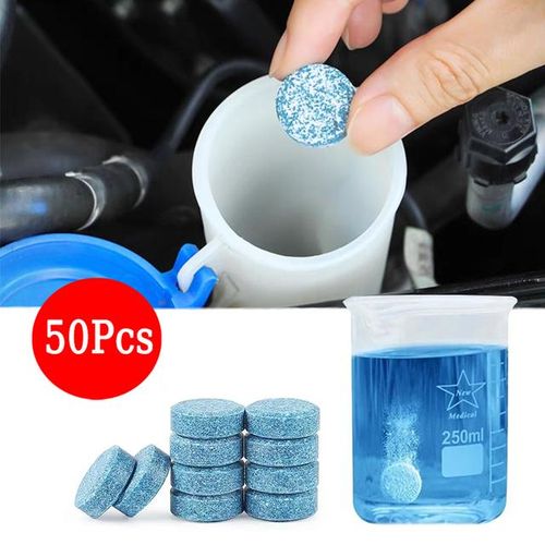 50Pcs New Solid Windshield Glass Cleaner Windscreen Wiper Effervescent Tablets Glass Toilet Bowl Quick Cleaning Auto Parts-10Pcs_Gold