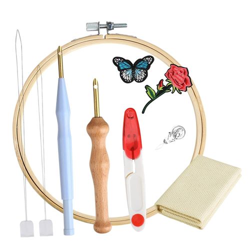 7pcs Embroidery Punch Needle Kits Tools Adjustable Rug Yarn Style04