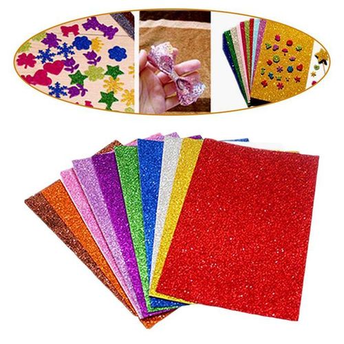 10Pcs Craft Foam Sheets Glitter DIY For Toys Christmas B