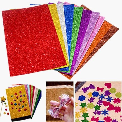10Pcs Craft Foam Sheets Glitter DIY For Toys Christmas B
