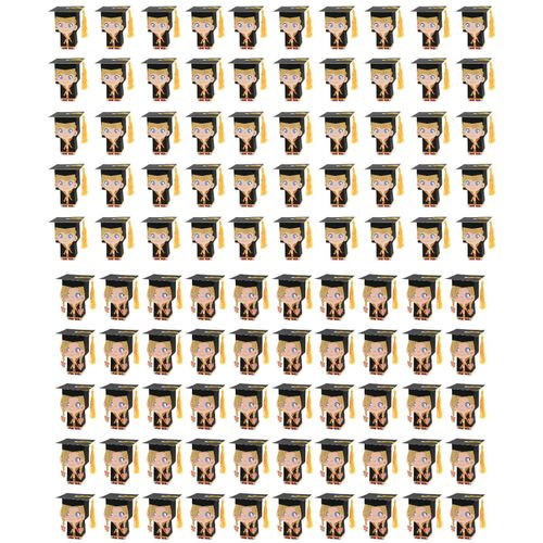 50Pcs Graduation Cap Gift Boxes Doctoral Cap Shaped Boys