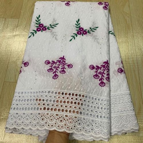 African Nigerian Tulle Lace Fabric For Sewing Voile Wedding Embroidery Dress Cotton Party Guipure Late 2024