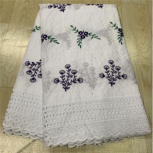 African Nigerian Tulle Lace Fabric For Sewing Voile Wedding Embroidery Dress Cotton Party Guipure Late 2024