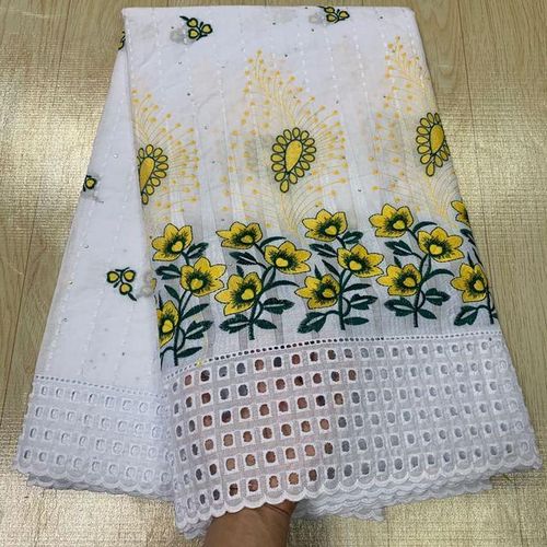 African Nigerian Tulle Lace Fabric For Sewing Voile Wedding Embroidery Dress Cotton Party Guipure Late 2024