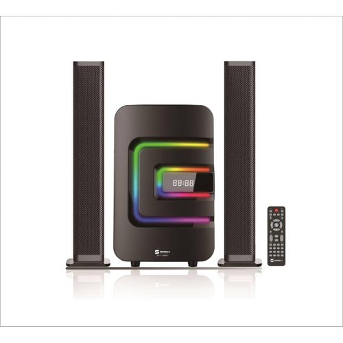 Sonashi Convertible 2.1 Channel SoundBar With Bluetooth Karaoke Radio Function-Black/Silver