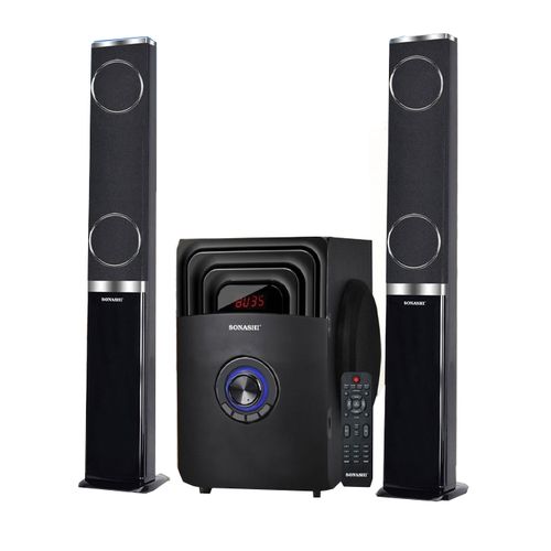 Sonashi Convertible 2.1 Channel SoundBar With Bluetooth Karaoke Radio Function-Black/Silver