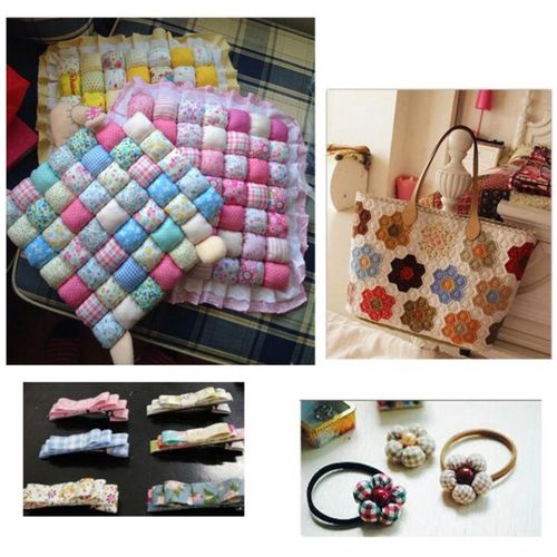 9Pc 100% Cotton Fabric Squares Bundle for DIY Sewing Quilting