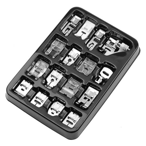 Sewing Machine Presser Feet Set 16PCS Professional Sewing Crafting Presser Foot Feet for Janome Brother Singer Sewing Machine Parts & Accessories Blind Stitch Darning Presser Feet Kit NO5114