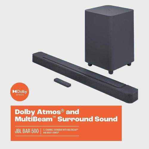 Jbl Bar 500: 5.1-Channel soundbar with MultiBeam™ and Dolby Atmos® - Black