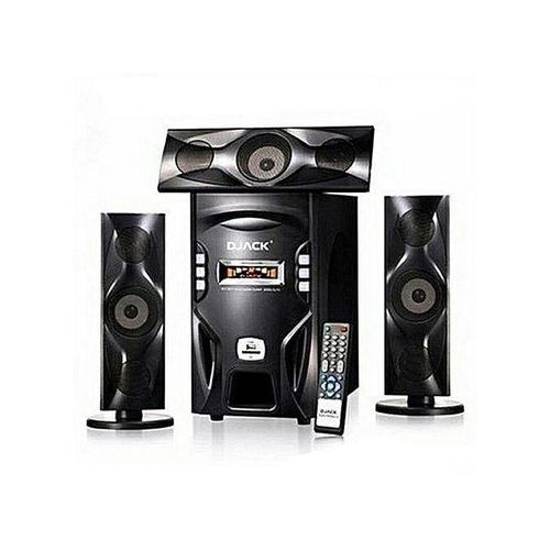 Djack  DJ-F3L 3.1 X-Bass, Bluetooth, AC&DC Home Theatre Multimedia Speaker System with FM Radio, USB & SD Ports - Black