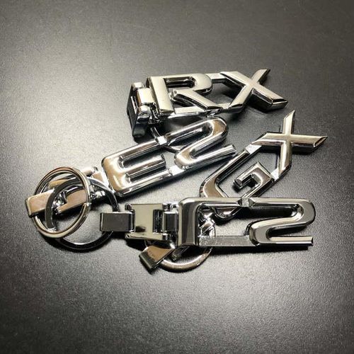 1Pcs Best Chrome Key Chain Fit For Lexus Car Auto GS LS IS RS GX ES Series Keychain Stainless Steel Car Key Ring Charms-ES_WHITE