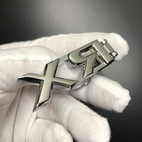 1Pcs Best Chrome Key Chain Fit For Lexus Car Auto GS LS IS RS GX ES Series Keychain Stainless Steel Car Key Ring Charms-ES_WHITE
