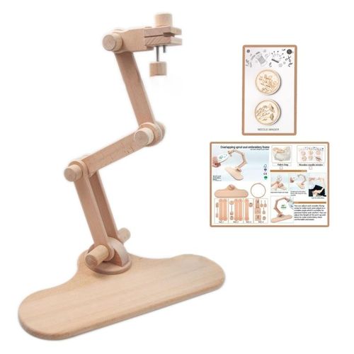 Adjustable Embroidery Hoop Holder Stitch Stand Lap Frames Rotated Table Stand For Needlework Diy Project Sewing