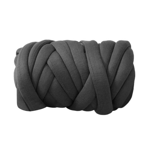 Cotton Polyester Chunky Yarn Tube Giant Yarn Arm Deep Gray