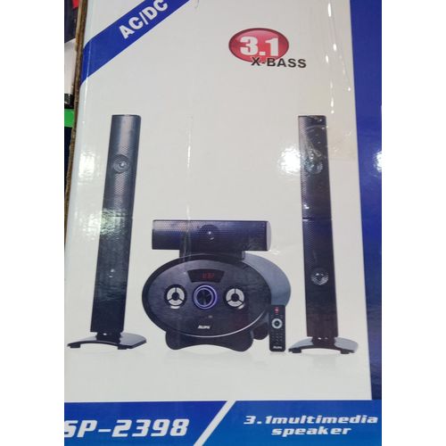 Global Star 3.1 Multimedia Speaker System With Clear Sound And Wireless Function Plus Remote Control-Black