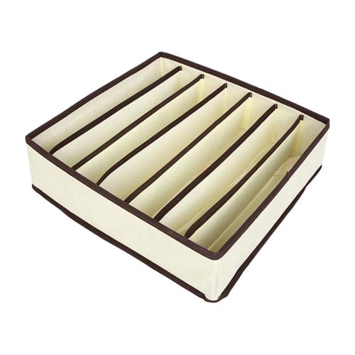 Collapsible Underwear Storage Box Case Underpants Makeup 7 Grid