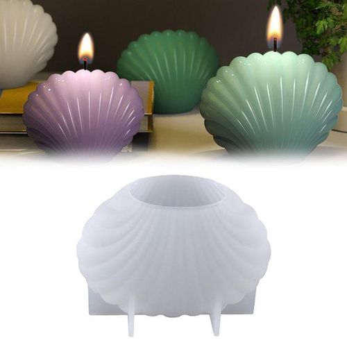 Scallop Shell Silicone DIY Candle Mold Mould Easy Clean S 6.4x3.5cm