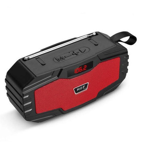 Hf Poratble Rechargeable FM/SD Bluetooth Speaker - Black,Color May Vary