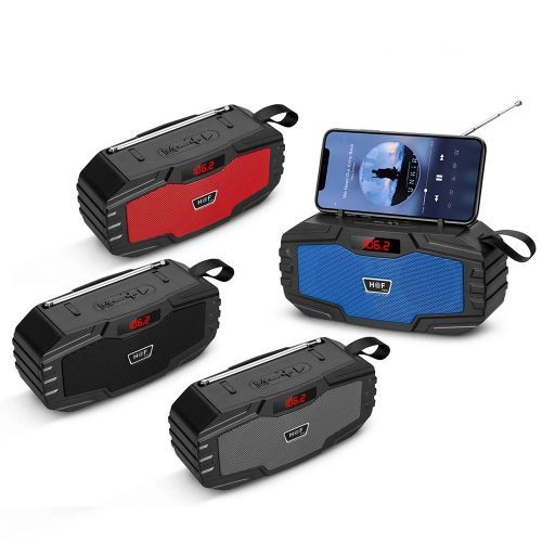 Hf Poratble Rechargeable FM/SD Bluetooth Speaker - Black,Color May Vary