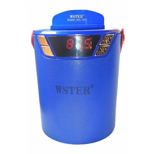 Wster WS-1660 Wireless Portable FM Radio Speaker - Blue