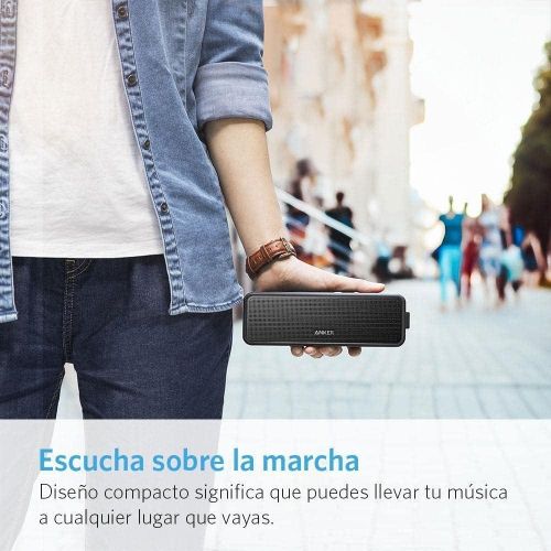 Anker Portable Soundcore Motion Wireless Bluetooth Speaker Soundcore Select 2 16W High Power, IPX7 Waterproof, Bluetooth 5, Up to 20 Hours Playback PartyCast USB-C with Dual-Driver 24H Playtime Built-In- Black
