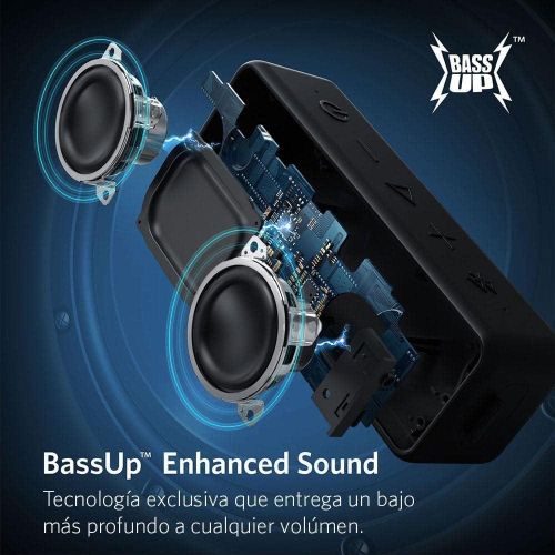 Anker Portable Soundcore Motion Wireless Bluetooth Speaker Soundcore Select 2 16W High Power, IPX7 Waterproof, Bluetooth 5, Up to 20 Hours Playback PartyCast USB-C with Dual-Driver 24H Playtime Built-In- Black