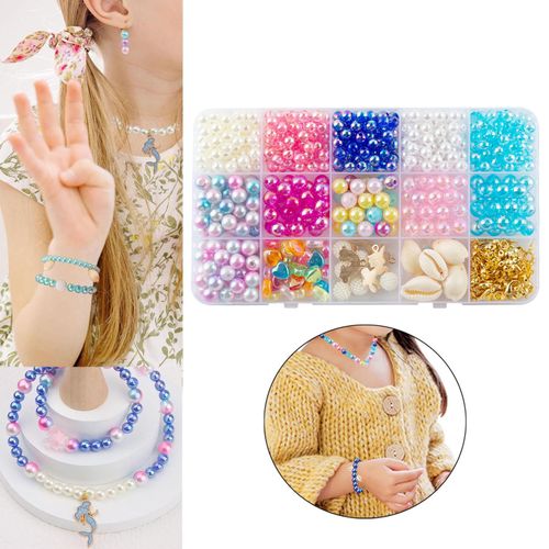 Bracelet Beads Kit 15 Grids DIY Beaded Bracelet DIY Trendy