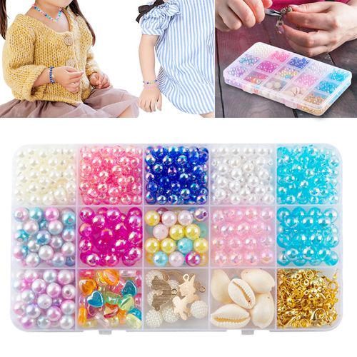 Bracelet Beads Kit 15 Grids DIY Beaded Bracelet DIY Trendy