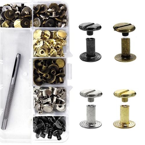 Craft Kits Chicago Screws Solid Nail Studs Rivets Bolt For Luggage Clothes Bag Strap Shoes Belt Decorations
