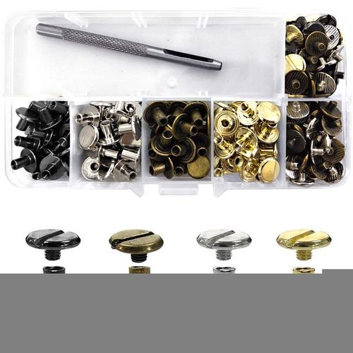Craft Kits Chicago Screws Solid Nail Studs Rivets Bolt For Luggage Clothes Bag Strap Shoes Belt Decorations